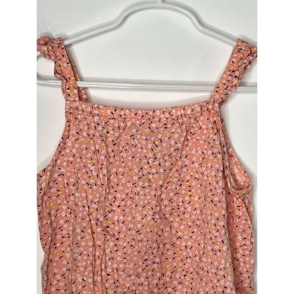 Old Navy Girls Small 6/7 Pink Floral Tank Top Summer Casual Blouse - Picture 2 of 13